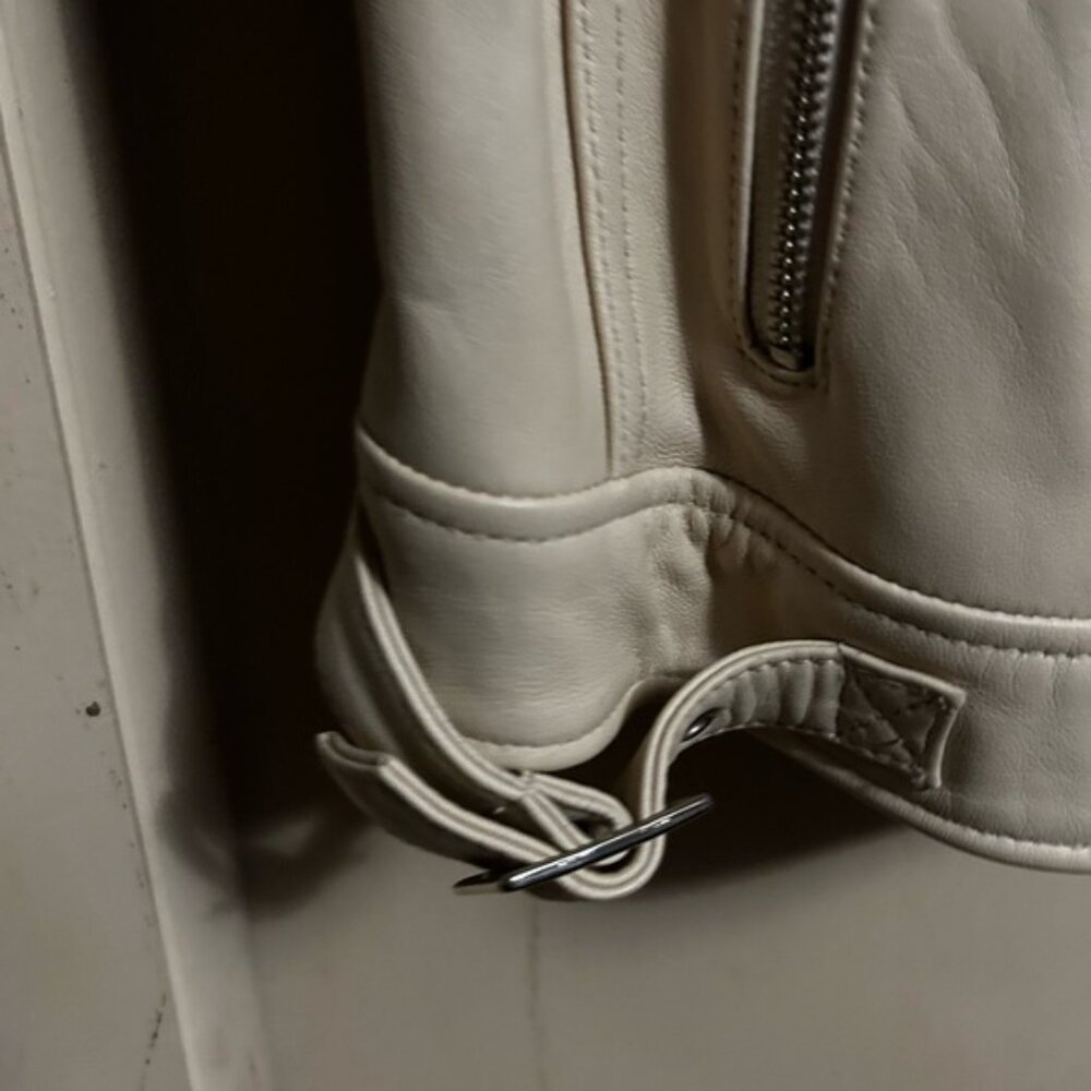 Mossimo Cream Leather Jacket - image 5